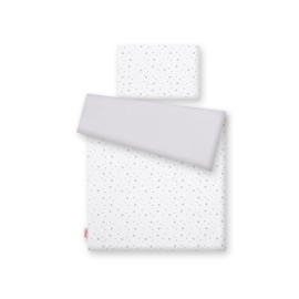 Double-sided bedding set 2-pcs- mini gray stars/gray