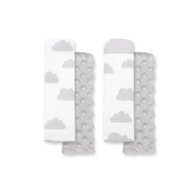 Double sided car seat belts pads Baby Shoulders  clouds gray/gray