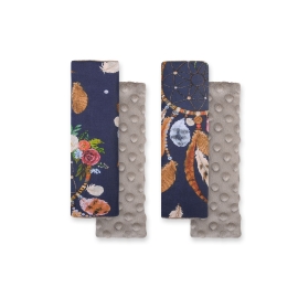 Double sided car seat belts pads Baby Shoulders  dream catchers dark blue/gray brown