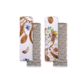 Double sided car seat belts pads Baby Shoulders  dream catchers white/gray brown