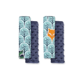 Double sided car seat belts pads Baby Shoulders  mint forest/dark blue