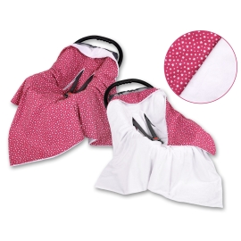 Double-sided car seat blanket Car Wrap - wine red stars