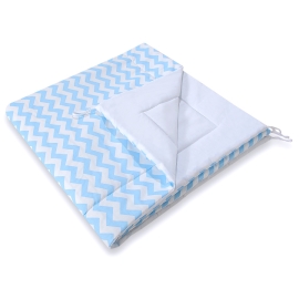 Double-sided teepee playmat- Chevron blue