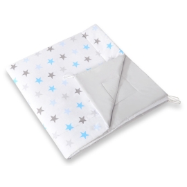 Double-sided teepee playmat- Gray-blue stars/Gray