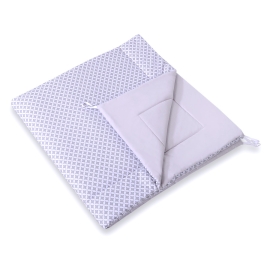 Double-sided teepee playmat- Gray flowers