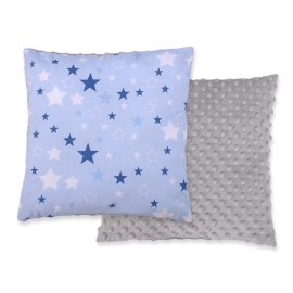 Doublesided Baby - Rest Decorative Pillow -blue-navy blue stars/gray