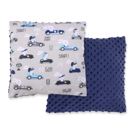 Doublesided Baby - Rest Decorative Pillow - gray rabbits