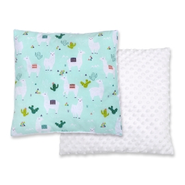 Doublesided Baby - Rest Decorative Pillow - lama mint