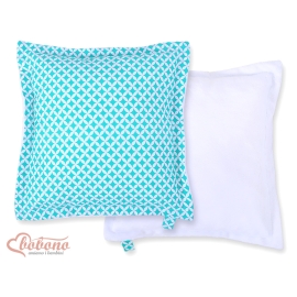 Doublesided Baby - Rest Decorative Pillow- Mint flowers