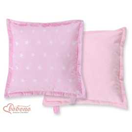 Doublesided Baby - Rest Decorative Pillow- Pink stars