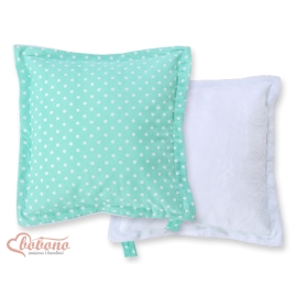 Doublesided Baby - Rest Decorative Pillow- White dots on mint