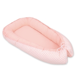 Doublesided Babynest- Flower pattern peach/powder pink