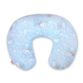 Extra cover for feeding pillow- blue rabbits