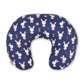 Extra cover for feeding pillow- blue rabbits