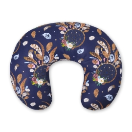 Extra cover for feeding pillow- dream catchers dark blue