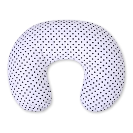 Extra cover for feeding pillow- Hanging Hearts black dots on white