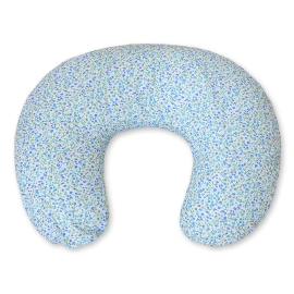 Extra cover for feeding pillow- Hanging Hearts blue flowers