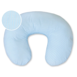 Extra cover for feeding pillow- Hanging Hearts blue stripes