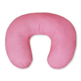 Extra cover for feeding pillow- Hanging Hearts dark pink checkered