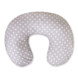 Extra cover for feeding pillow - Hanging Hearts dots on Gray