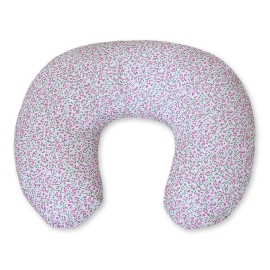 Extra cover for feeding pillow- Hanging Hearts pink flowers