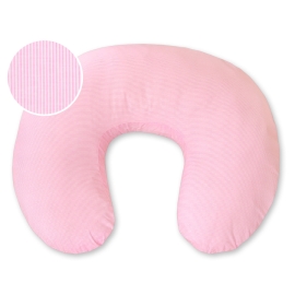 Extra cover for feeding pillow- Hanging Hearts pink stripes
