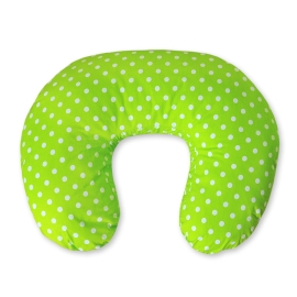 Extra cover for feeding pillow- Hanging Hearts white dots on green