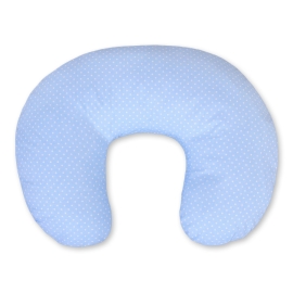 Extra cover for feeding pillow- Hanging Hearts white polka dots on blue