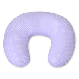 Extra cover for feeding pillow- Hanging Hearts white polka dots on lilac
