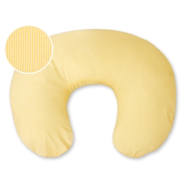 Extra cover for feeding pillow- Hanging Hearts yellow stripes