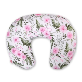 Extra cover for feeding pillow- peony flower pink