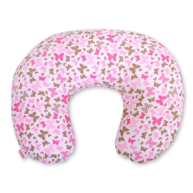 Extra cover for feeding pillow- pink butterflies