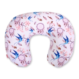 Extra cover for feeding pillow- swallows blue