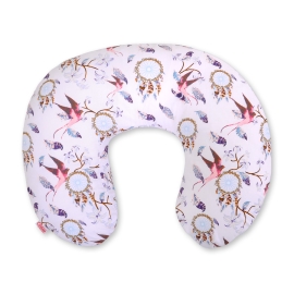 Extra cover for feeding pillow- swallows pink