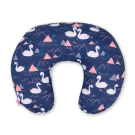 Extra cover for feeding pillow- Swans navy blue