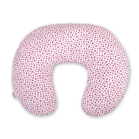Extra cover for feeding pillow- white-wine red stars
