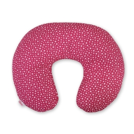 Extra cover for feeding pillow- wine red stars