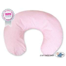 Extra cover for feeding pilow- Bear with bow pink