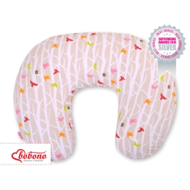 Feeding pillow - beige trees