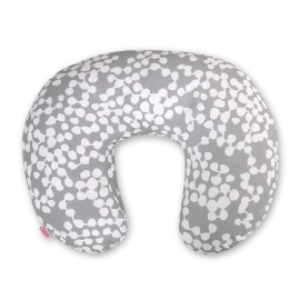 Feeding pillow - bubbles gray