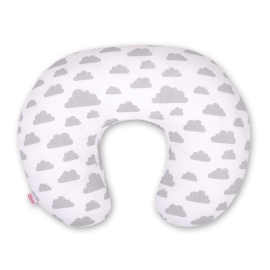 Feeding pillow - clouds gray