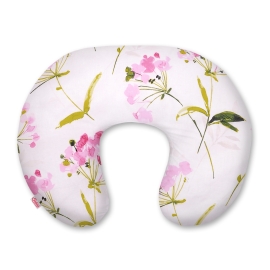 Feeding pillow - flowers pink