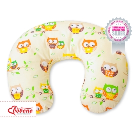 Feeding pillow for Baby- Basic cream owls