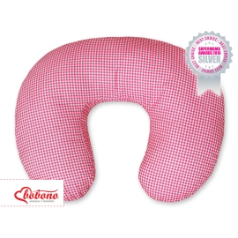 Feeding pillow for Baby- Basic dark pink checkered