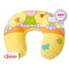 Feeding pillow for Baby- Basic Sheeps orange-yellow