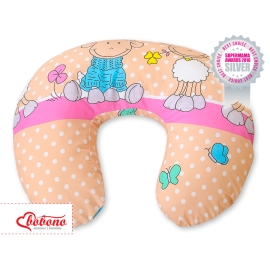 Feeding pillow for Baby- Basic Sheeps rosa-beige