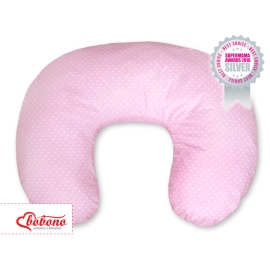 Feeding pillow for Baby- Basic white dots on pink