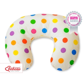 Feeding pillow for Baby- big dots on creme