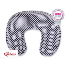 Feeding pillow for Baby- Black flower pattern