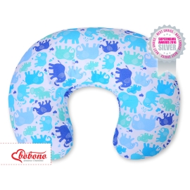 Feeding pillow for Baby- Elephants blue